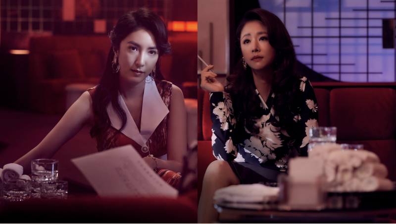 Netflix《華燈初上》 第二季劇照 ，羅雨儂（林心如飾）、蘇慶儀（楊謹華飾）。（圖／少女心文室提供）