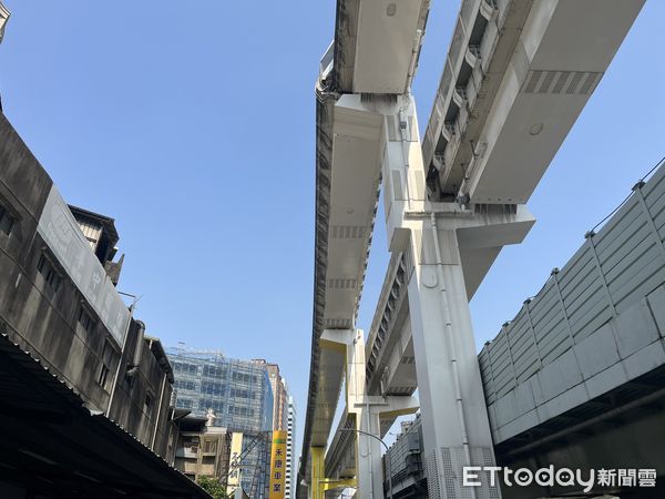 ▲▼0403地震,新北環狀線軌道基樁位移。(圖/記者許靖騏攝)