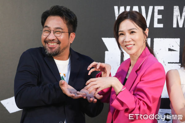 ▲黃健瑋、謝盈萱出席《人選之人 - 造浪者》媒體聯訪。（圖／記者林敬旻攝）