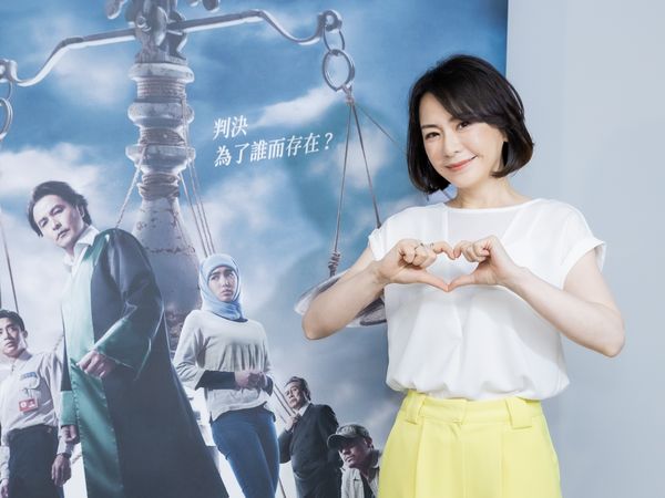 ▲《八尺門的辯護人》媒體茶敘,(左起)王傳一、潘儀君、監製董成瑜、導演唐福睿、黃健瑋。(圖/鏡文學提供)