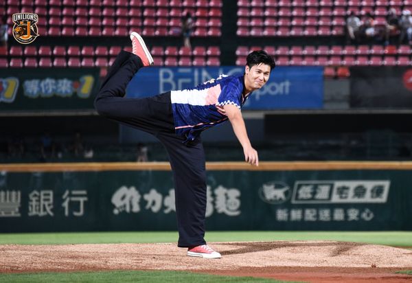 ▲統一獅隊邀請風田開球。（圖／統一球團提供）