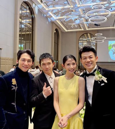 ▲李千娜、黃尚禾參加曾智希、陳志強婚禮。（圖／翻攝自Instagram／n_a_n_a_l_e_e）