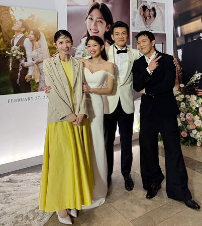 ▲李千娜、黃尚禾參加曾智希、陳志強婚禮。（圖／翻攝自Instagram／n_a_n_a_l_e_e）