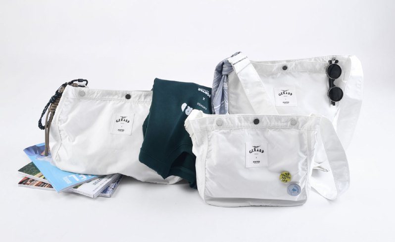 AIR EDITION斜背包，首次採用安全氣囊布料，共推出三種袋型，5,150～5,850元。圖／PORTER INTERNATIONAL提供