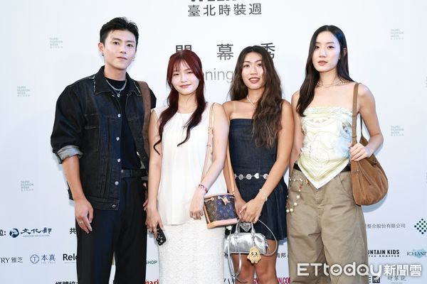 《ETtoday新聞雲》原創IP「泰格與雪兒」演員阿坤、77、魚仙、小魯受邀出席台北時裝週SS26 。（圖／記者黃克翔攝）