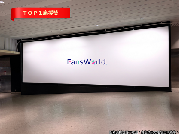 ▲K區應援燈箱版位。（圖為應援位置示意圖，實際情況以現場呈現為準。 ）