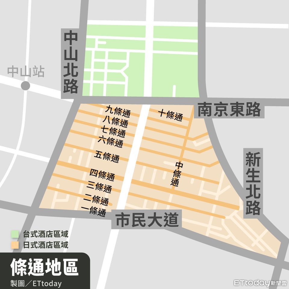 ▲▼ 條通地區。(製圖/視覺中心)