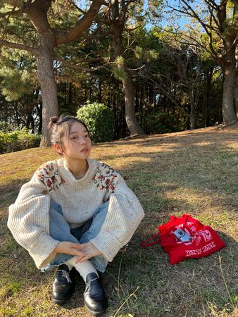 ▲林廷憶到日本拍攝日劇《火星的女王》。(圖/正常人影業提供)