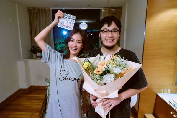 ▲《新手上路》爆花（蔡亘晏）、劉冠廷、陳意涵、黃冠智、楊銘威、天心、于子育、導演洪子鵬。（圖／文策院、四方四隅提供）