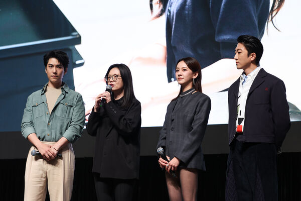 ▲《郵票與舒芙蕾》劇組團隊出席FILMART「臺灣星光發布會」。（圖／文策院提供）