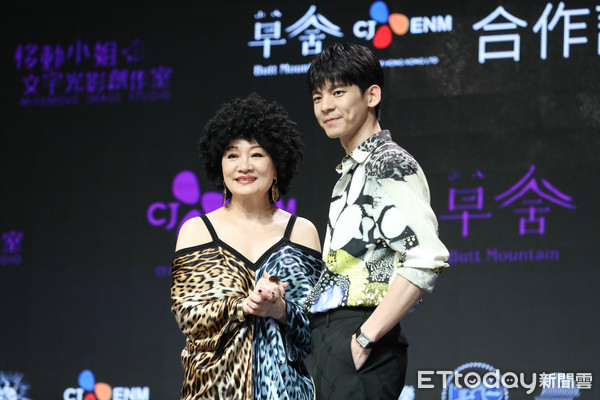 ▲比莉、林柏宏出席國際影集《媽，別鬧了！》記者會。（圖／記者林敬旻攝）