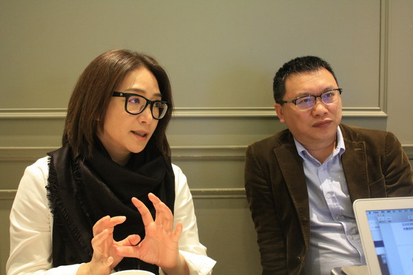 ▲《我們與惡的距離》製作人林昱伶與湯昇榮。（圖／大慕影藝提供）