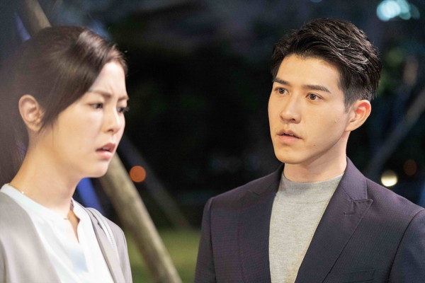 ▲《覆活》吳岳擎笑言，演暖男愛不到女一，專收好人卡。左為任容萱。（圖／八大提供）