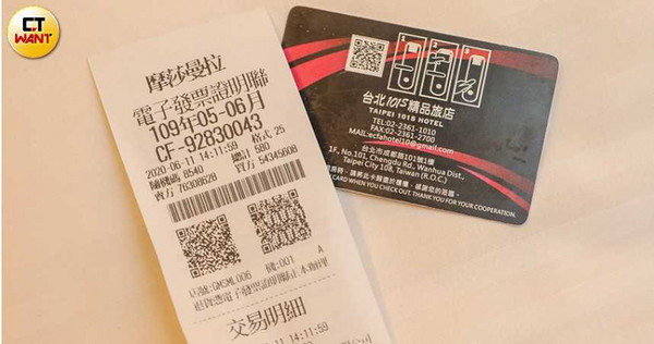 愛客發如今開的發票店家名稱是「摩莎曼拉」,旅館執照和消防安檢書上卻仍是徐豪雄的名字。(圖/張文玠攝)