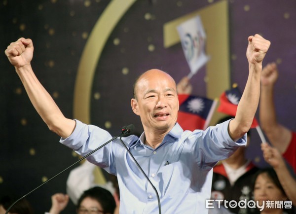 ▲高雄市長當選人韓國瑜；選前之夜▼。（圖／記者屠惠剛攝）